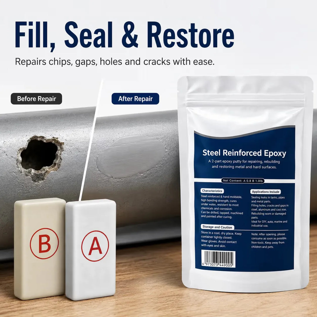 Epoxy Repair Putty – Steel-Strength Bond for Wood, Metal &amp; PVC
