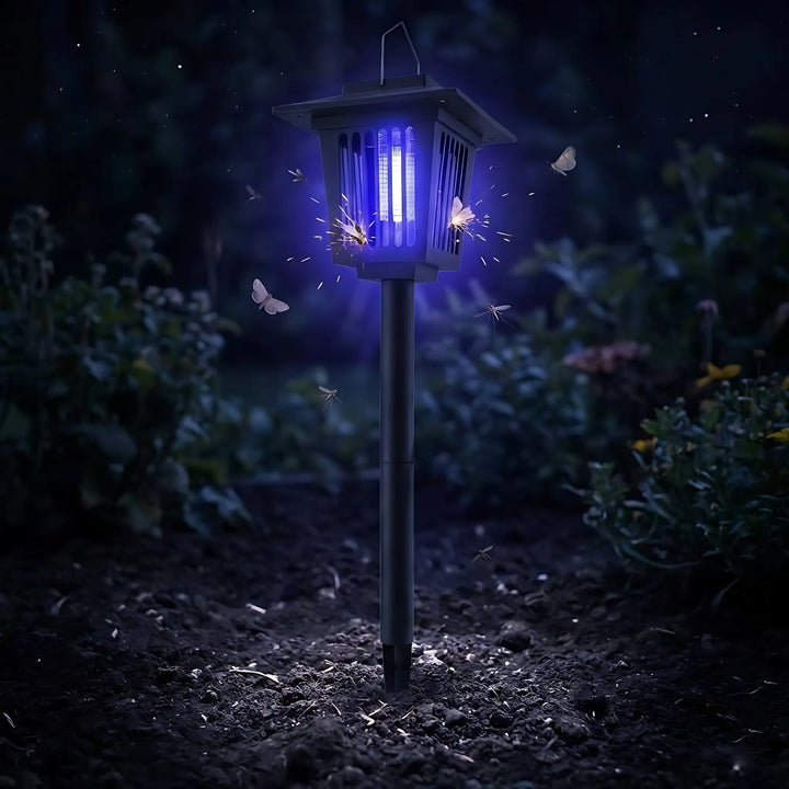 [2-Pack] 2-in-1 Solar Bug Zapper &amp; Decorative Outdoor LED Garden Light - DHACTIVE 4