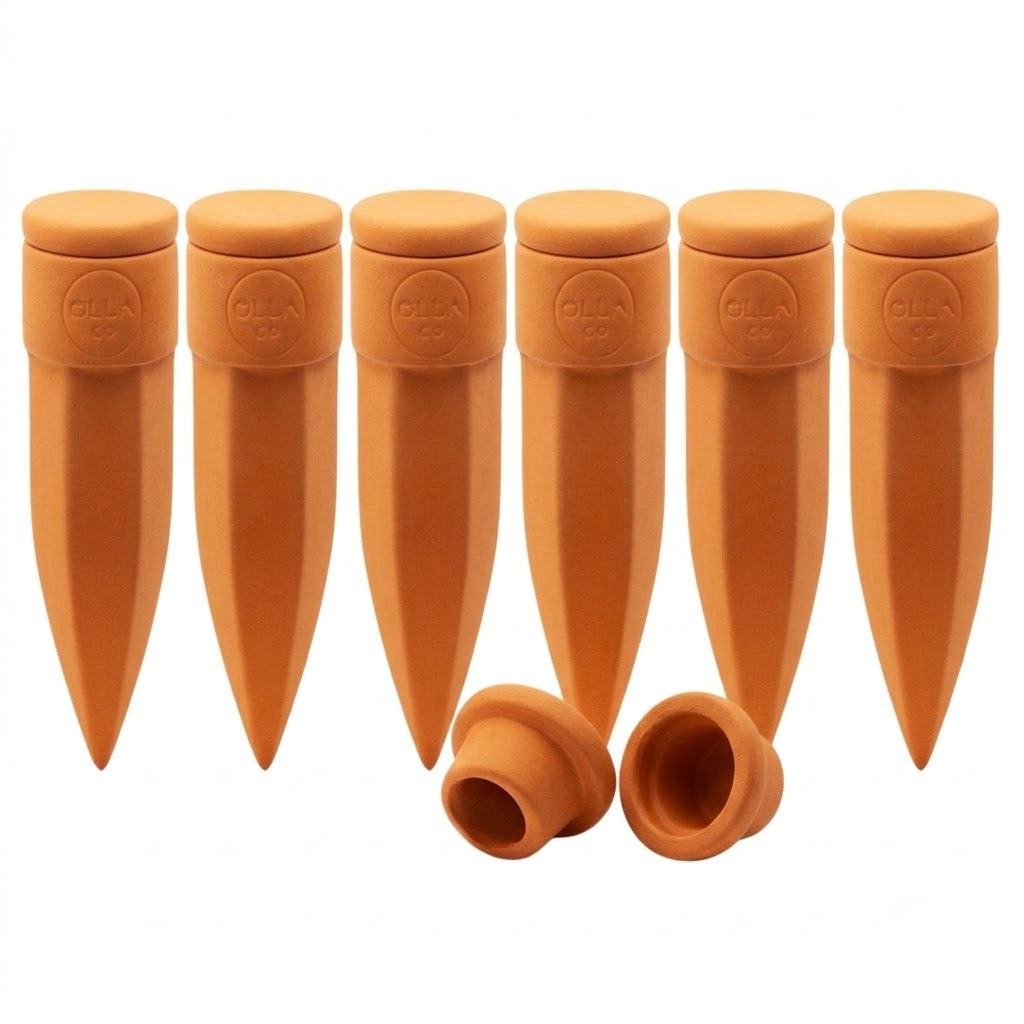 Terracotta Watering Spikes with Lids (4 or 6-Pack) - DHACTIVE 7