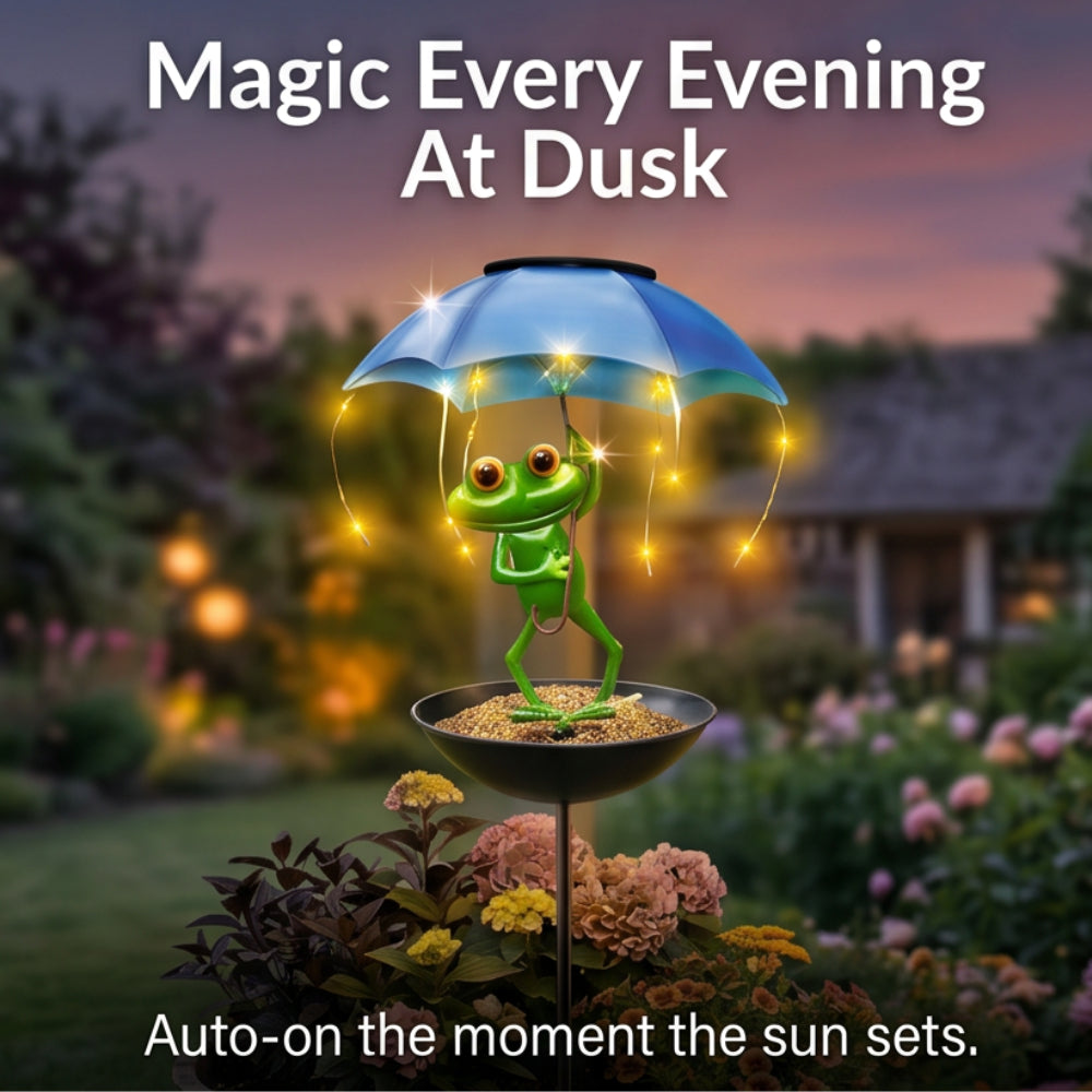 Magic Frog – Adorable Solar Bird Feeder for Backyard Birds - DHACTIVE 6