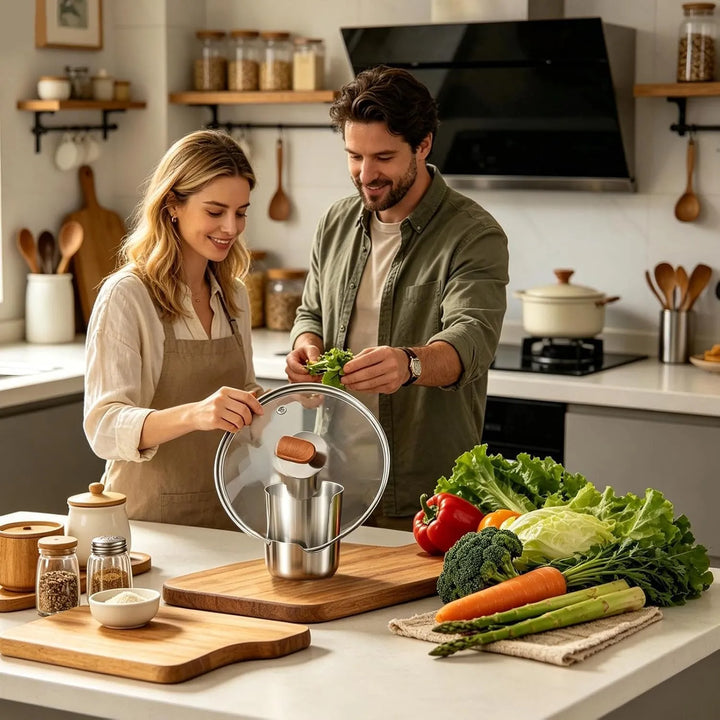 304 Stainless Steel Pot Lid &amp; Ladle Holder – Countertop Drip Catcher