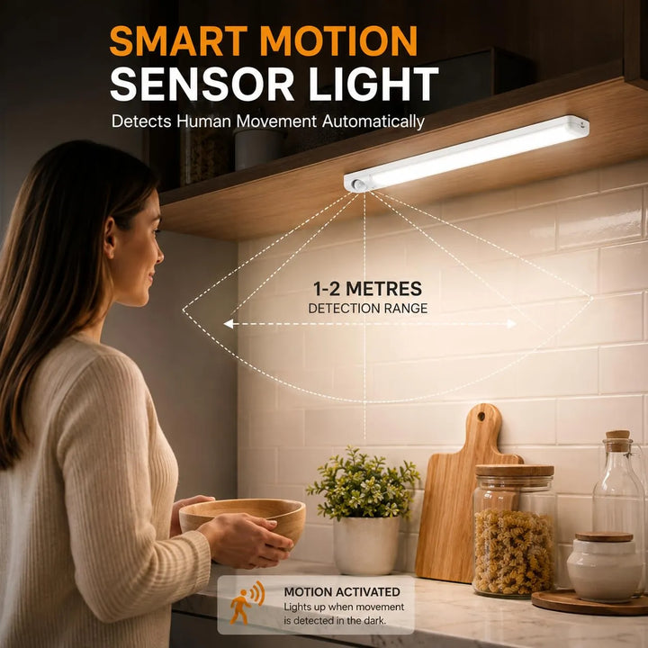 Rechargeable Motion Sensor LED Light – 3 Color Modes, Magnetic Mount