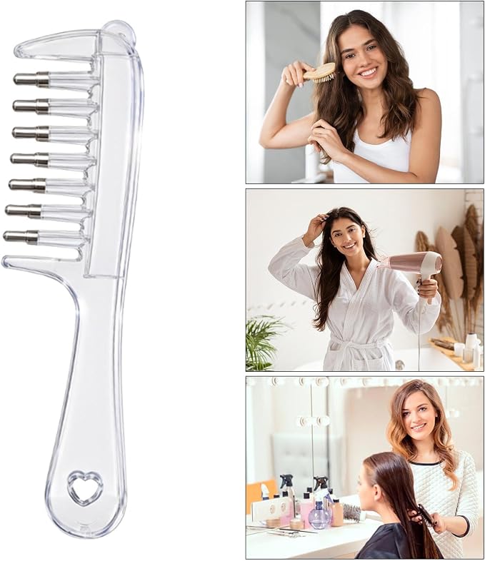 Scalp Applicator Comb with Roller Balls for Even Oil Application