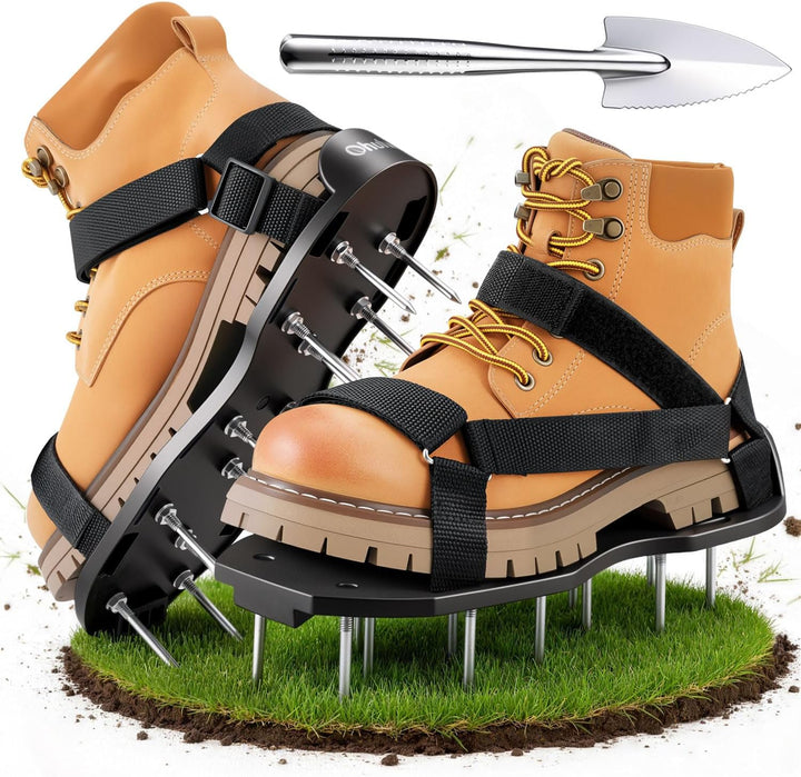 Heavy Duty Lawn Aerator Shoes for Hard Clay – No-Slip Straps - DHACTIVE 3