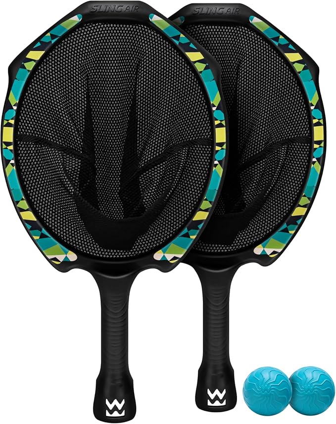Catch &amp; Release Slingshot Game – 2 Rackets, 2 Balls, Indoor/Outdoor Fun
