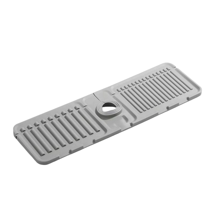 Sloped Sink Splash Guard Mat – Kitchen &amp; Bathroom Faucet Draining Mat - DHACTIVE 7