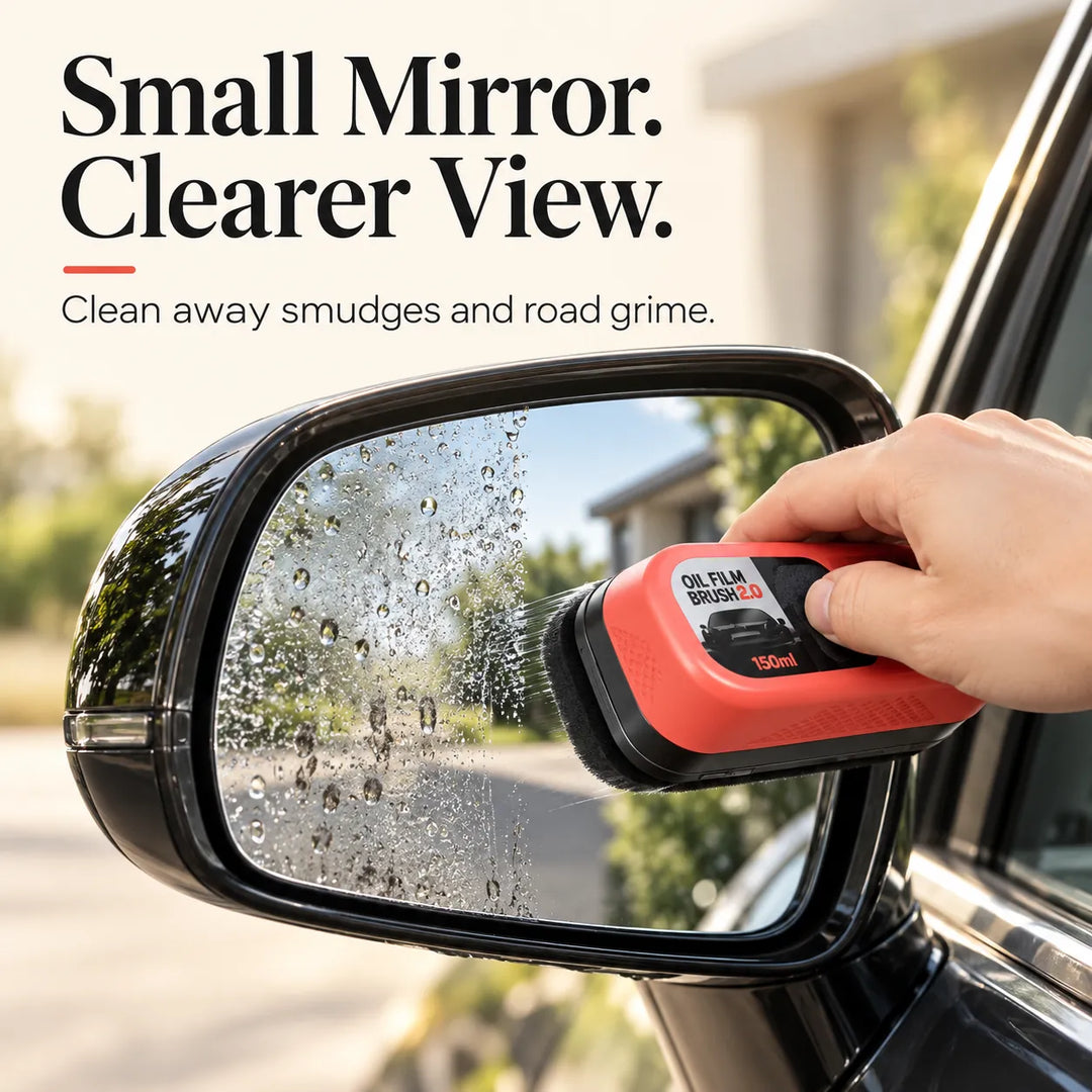 Car Glass Oil Film Cleaning Brush – 150ml Press &amp; Wipe, 2 Pack