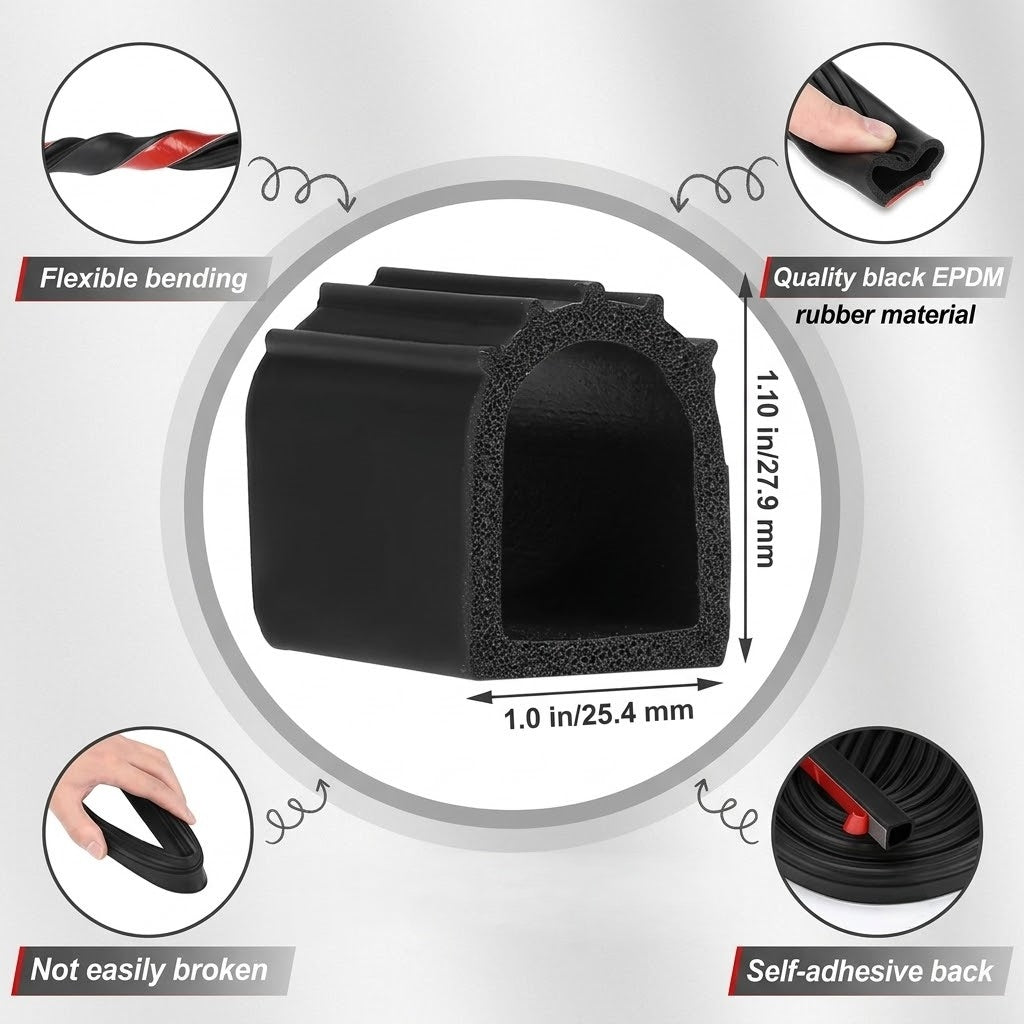 Car Door Rubber Seal Strip | Stop Noise, Water Leaks &amp; Drafts