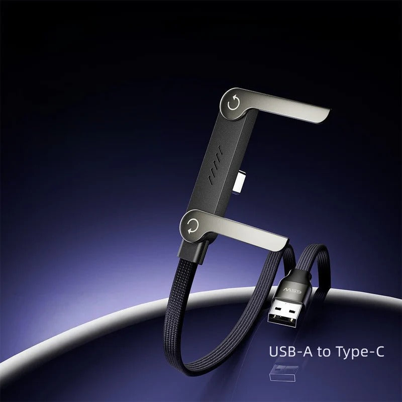 240W Fast Charging Cable with Invisible Phone Stand - 2-in-1 USB-C Holder for iPhone &amp; Smartphones - DHACTIVE 7