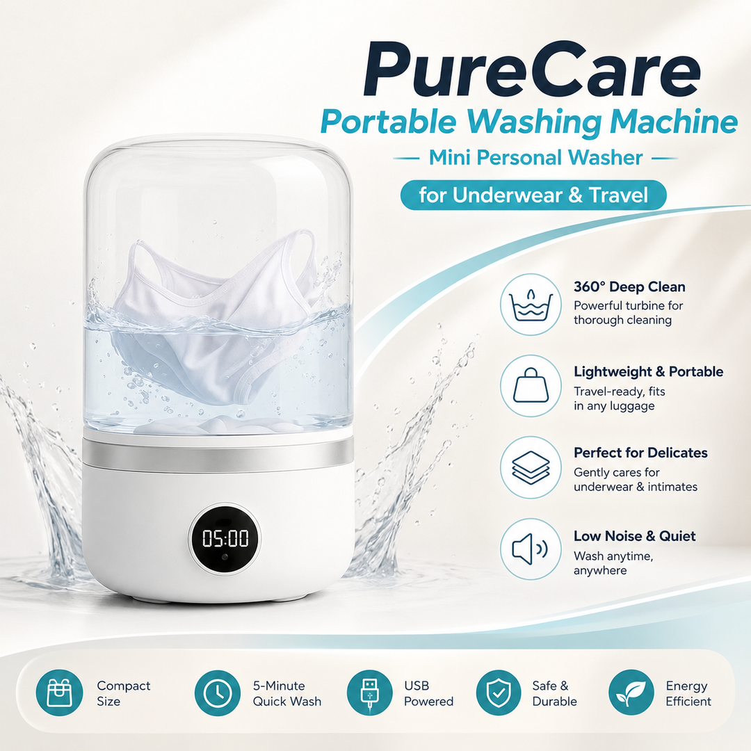 PureCare Portable Washing Machine — Mini Personal Washer for Underwear & Travel - DHACTIVE