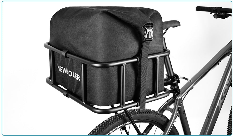 Heavy-Duty Rear Bike Basket with Rack – Large Metal Bicycle Carrier for Groceries, Commutes &amp; E-Bikes - DHACTIVE 9