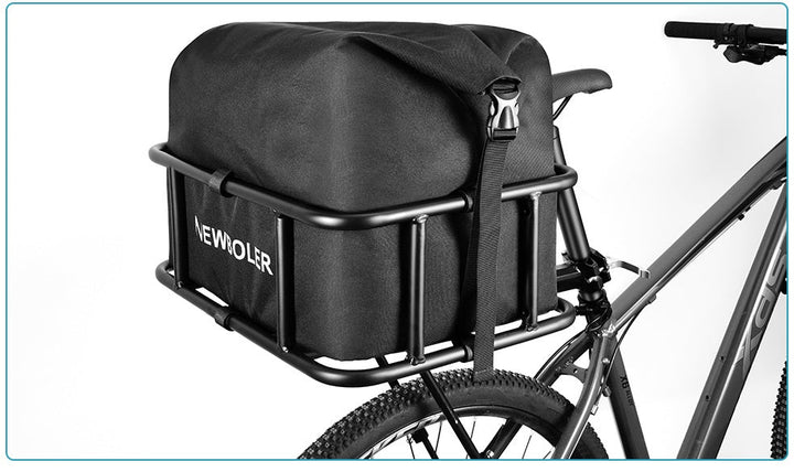 Heavy-Duty Rear Bike Basket with Rack – Large Metal Bicycle Carrier for Groceries, Commutes &amp; E-Bikes - DHACTIVE 9