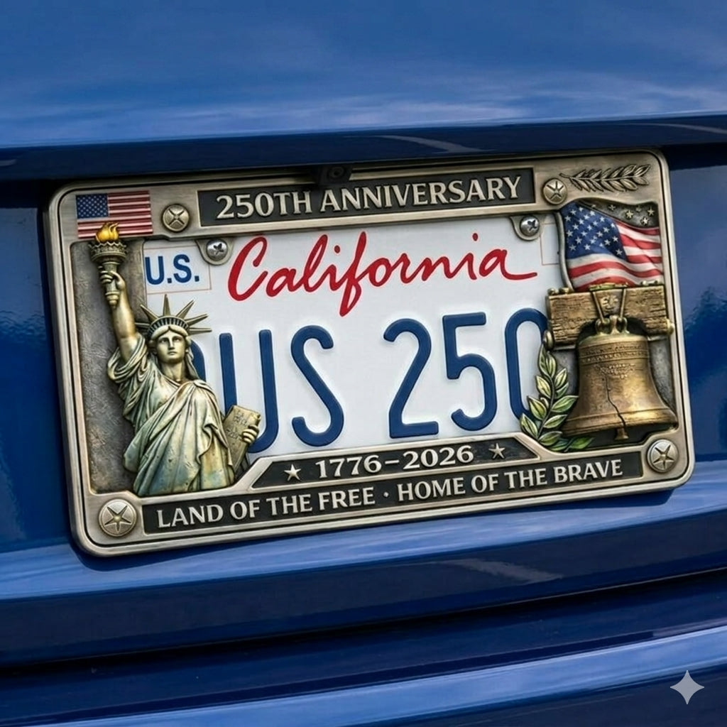 American 250th Anniversary Commemorative License Plate Frame - DHACTIVE