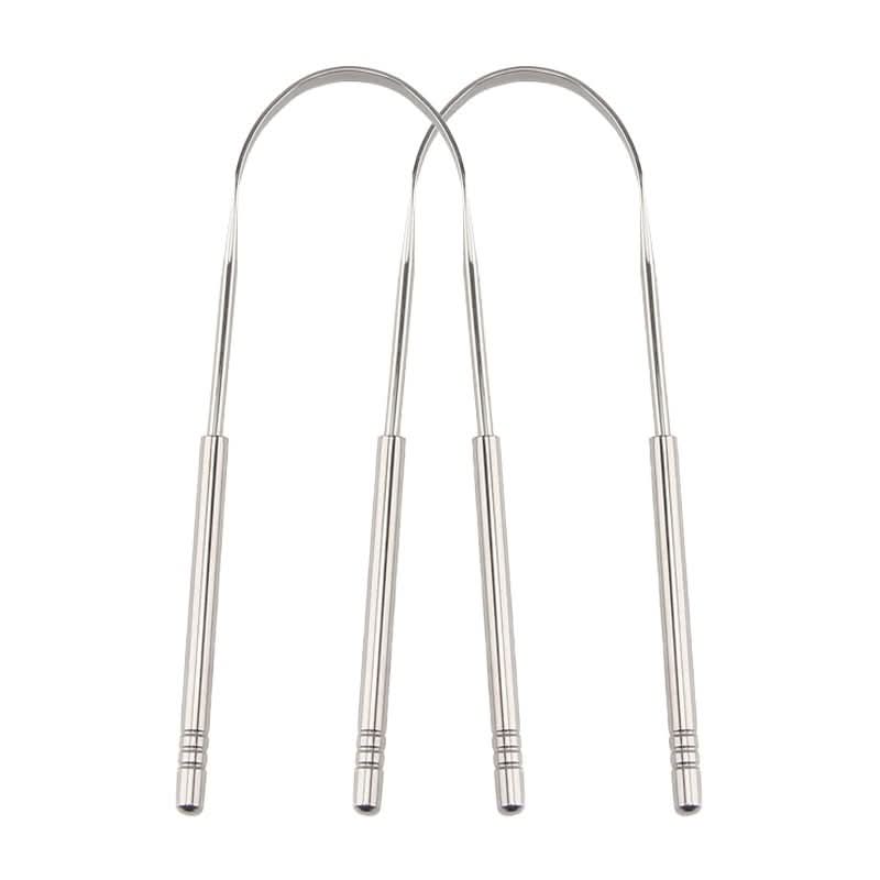Stainless steel tongue scraper for fresh breath &amp; oral hygiene
