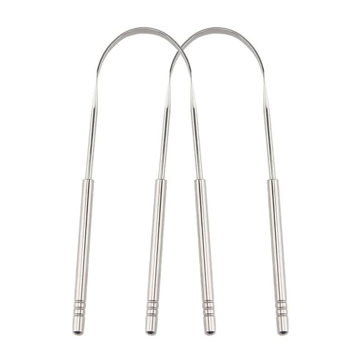 Stainless steel tongue scraper for fresh breath &amp; oral hygiene - DHACTIVE 6