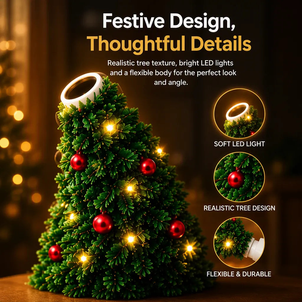 Portable Christmas Tree Projection Light – 6 Holiday Patterns