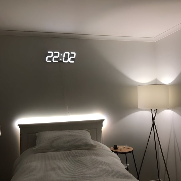 Clock – Modern 3D LED Digital Wall Clock with Temperature, Date &amp; Alarm - DHACTIVE 6
