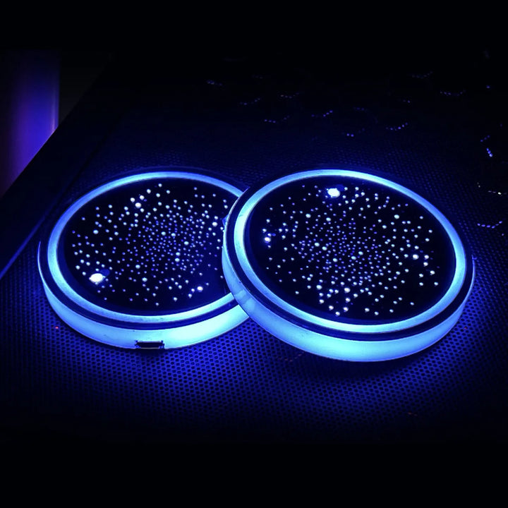 2PCS LED Car Cup Holder Coasters – Auto Sensor for Night Driving Safety - DHACTIVE 6