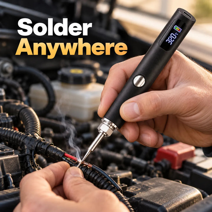 Cordless soldering pen: 8s heat, 3 modes, USB-C