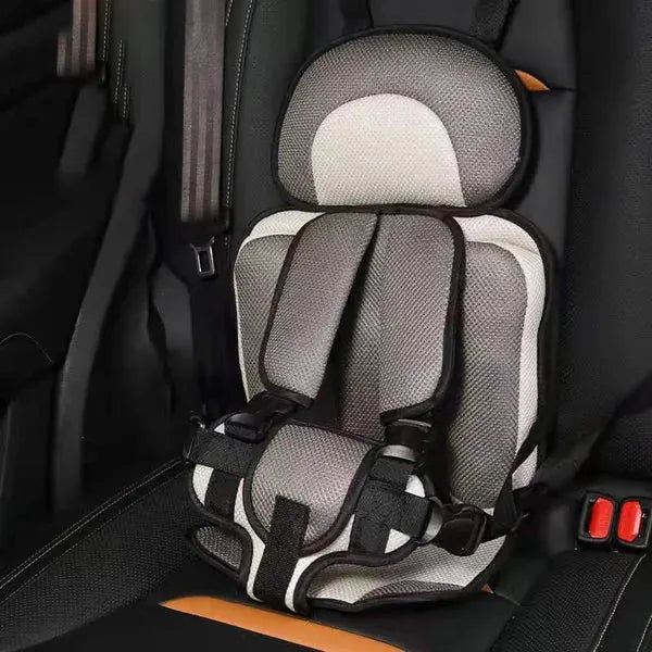 Portable child seat pad installed in car