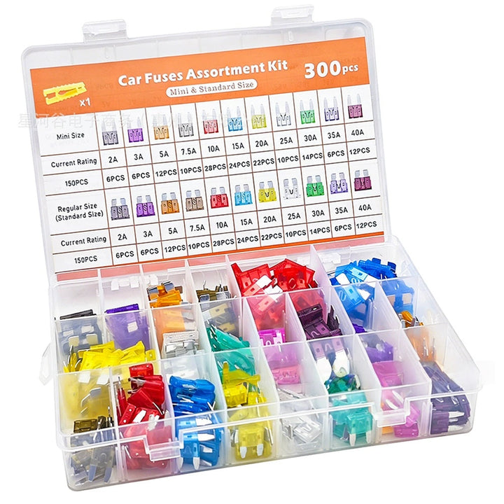 Comprehensive 300-Piece Automotive Blade Fuse Set - DHACTIVE
