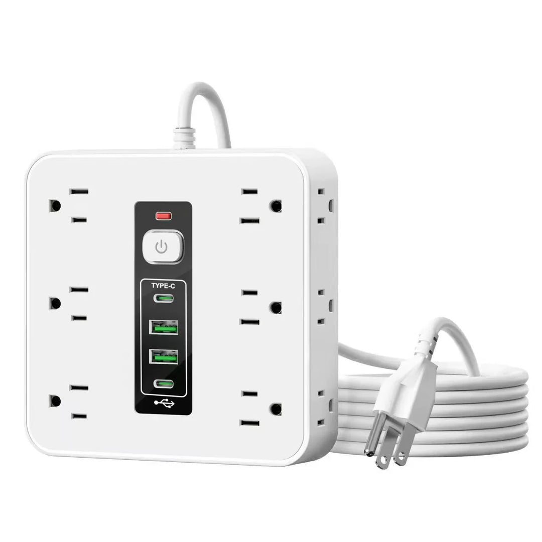 16-Outlet Cube Power Strip, USB-C, US Plug, No Block - DHACTIVE 6