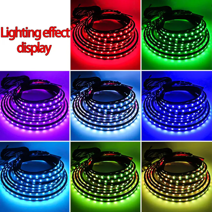 RGB Car Underglow LED Kit, Remote or App Color Control