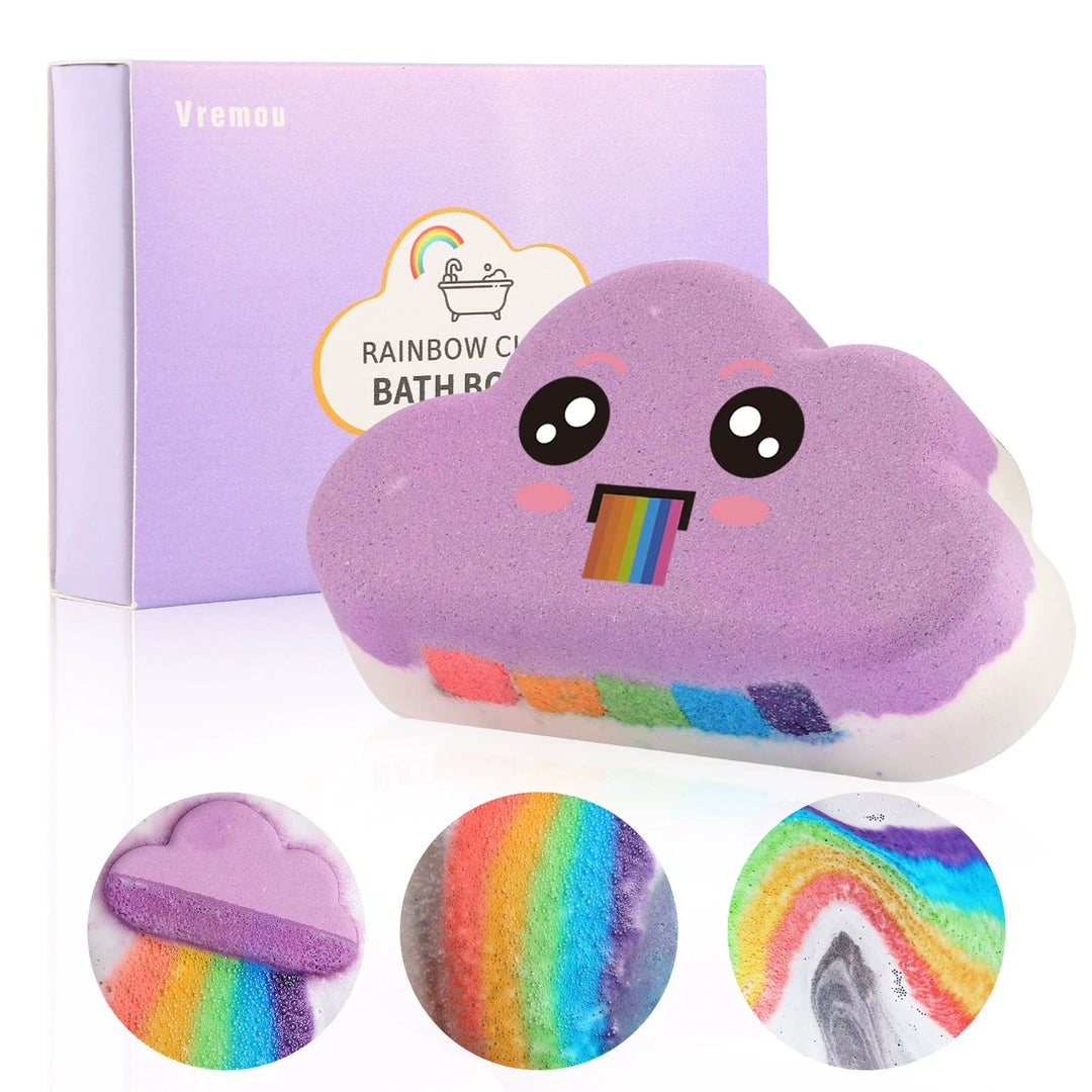 Kids Rainbow Bubble Bath Bombs – Moisturizing, Handmade