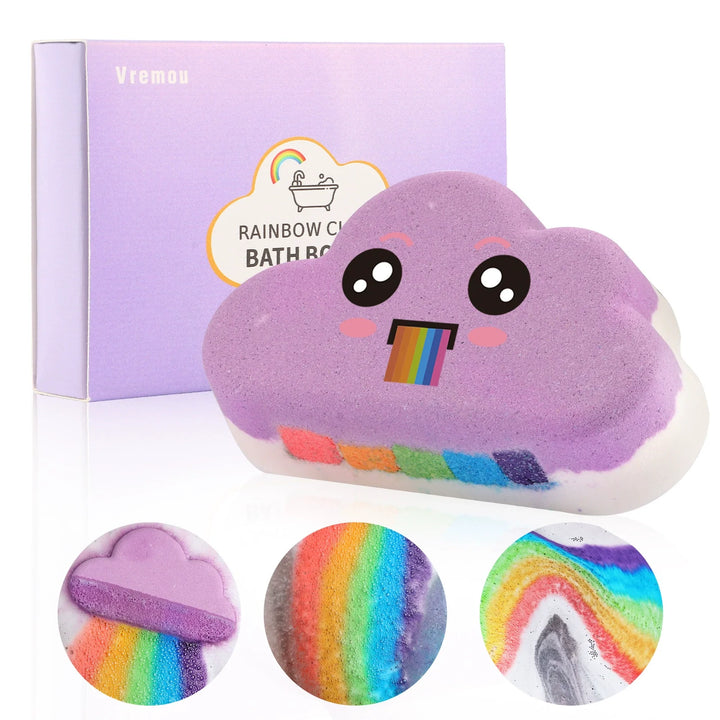 Kids Rainbow Bubble Bath Bombs – Moisturizing, Handmade