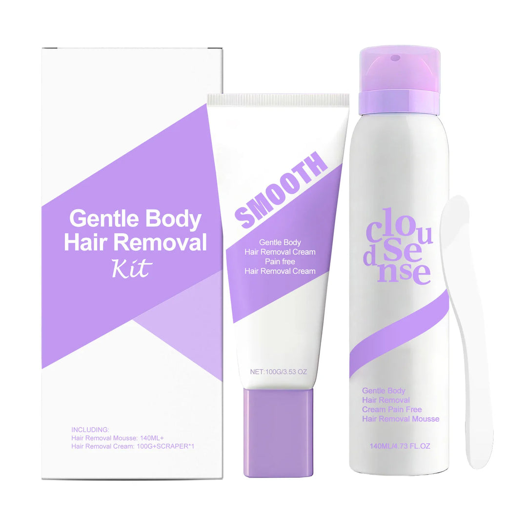 Gentle Pain-Free Hair Removal Mousse &amp; Cream for Smooth Body Skin