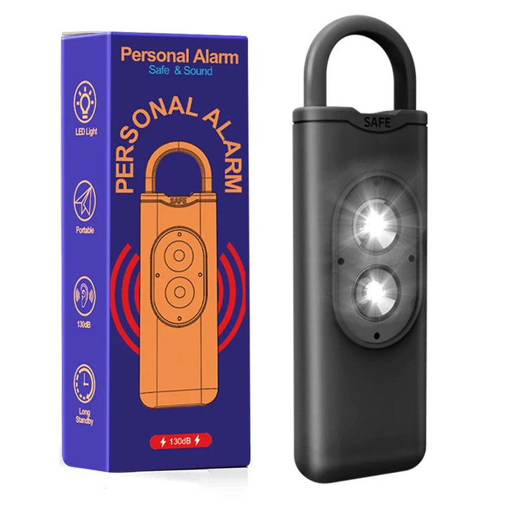 Personal Safety Alarm Keychain - 130dB Siren with LED Strobe