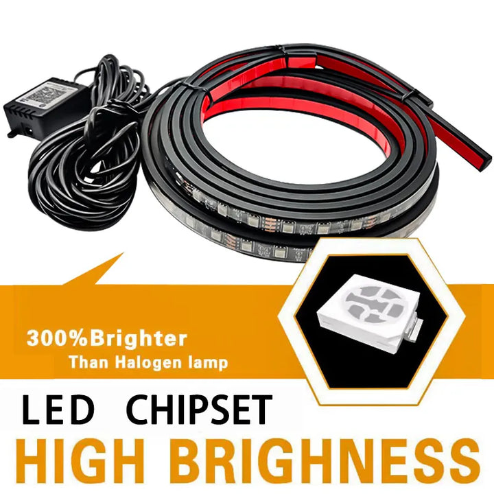 RGB Car Underglow LED Kit, Remote or App Color Control