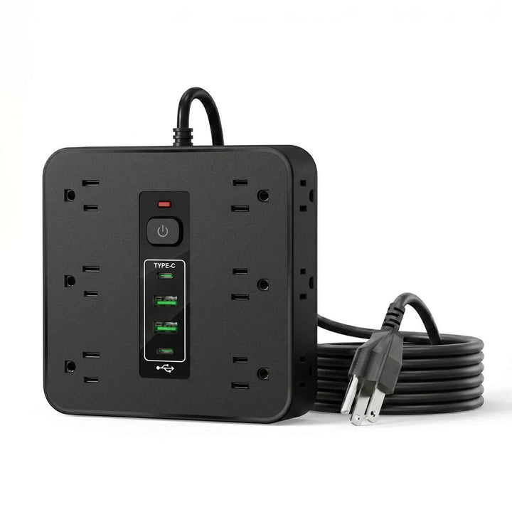 16-Outlet Cube Power Strip, USB-C, US Plug, No Block - DHACTIVE 5