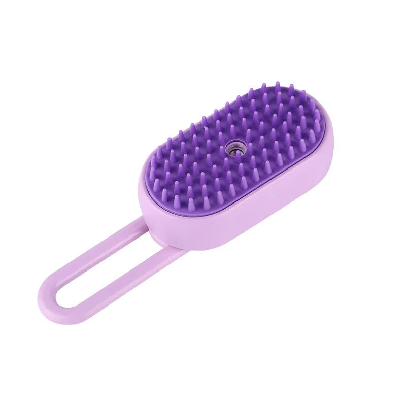 3-in-1 Pet Steam Brush – One-Click Spray Stops Flying Fur