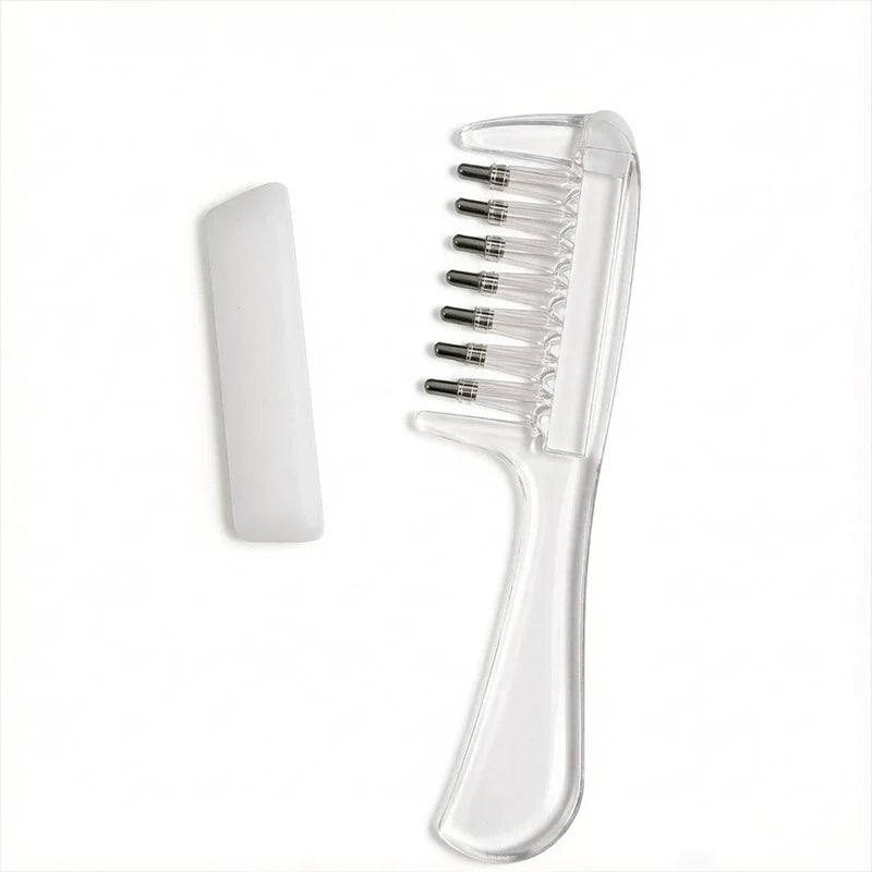 Scalp Applicator Comb with Roller Balls for Even Oil Application