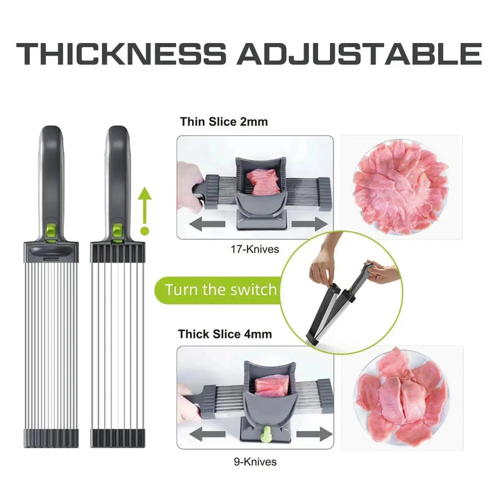 Precise 17-blade meat slicer – uniform professional slices - DHACTIVE 5