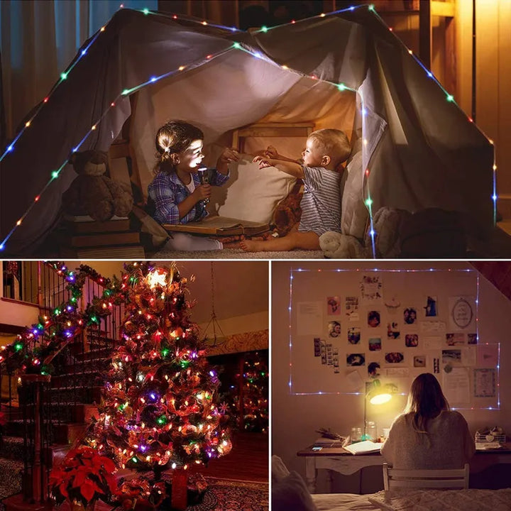 String Lights Outdoor – 7–32 m – Solar Powered &amp; Waterproof – 8 Light Modes – Christmas, Garden &amp; Party Lighting - DHACTIVE 6