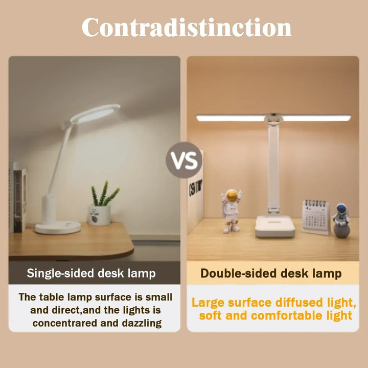 LED Desk Lamp – 3 Brightness Levels &amp; Touch Control – USB Rechargeable &amp; Foldable - DHACTIVE 7