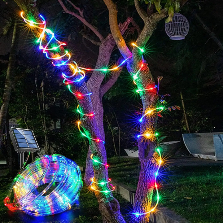 String Lights Outdoor – 7–32 m – Solar Powered &amp; Waterproof – 8 Light Modes – Christmas, Garden &amp; Party Lighting - DHACTIVE 7