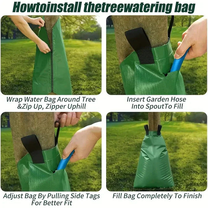 Tree watering bag 20 – 75L capacity – Reusable &amp; Long-term watering – For garden &amp; landscaping care - DHACTIVE 4