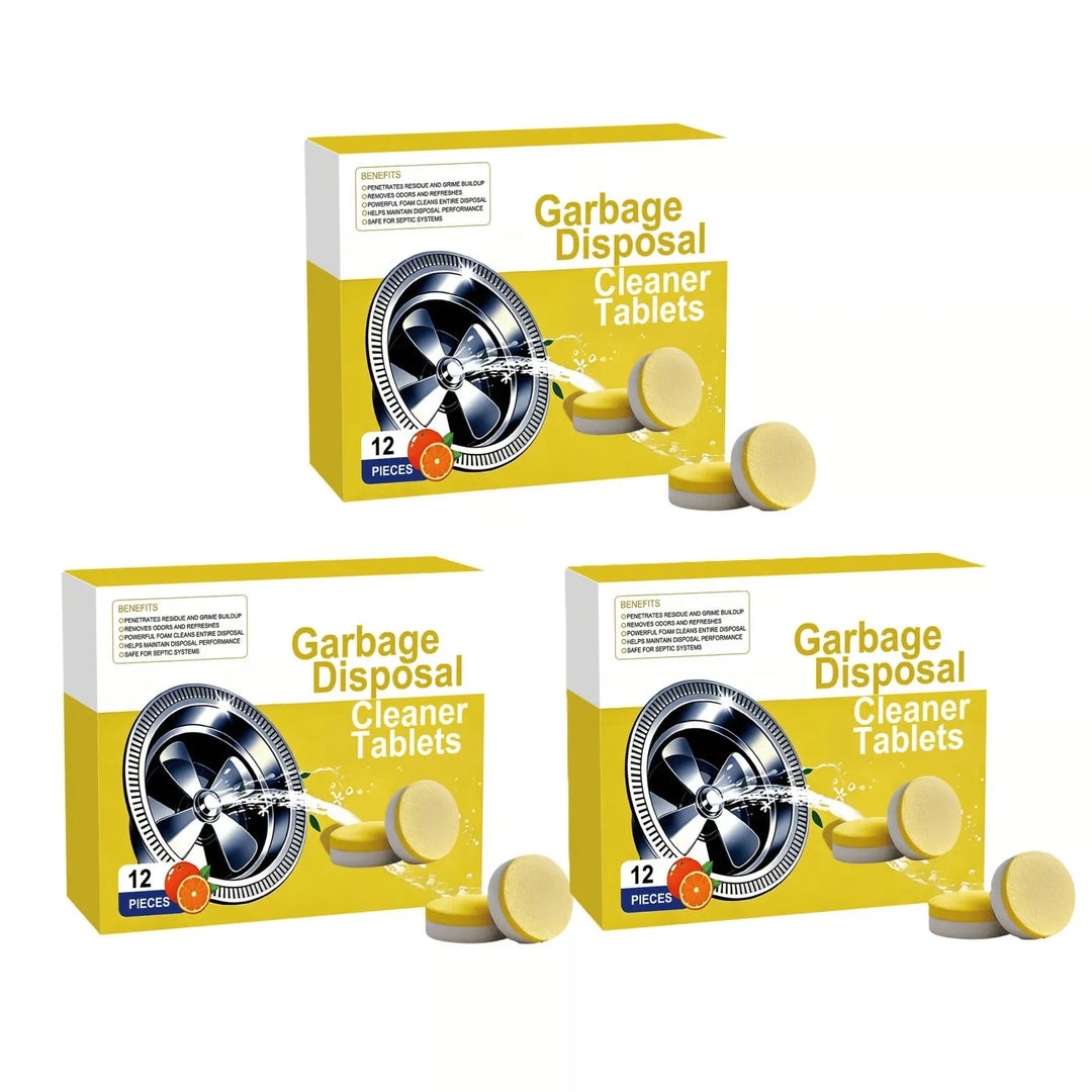 Citrus Disposal Cleaner Tablets for Kitchen Sink Drain Odor Removal - DHACTIVE 7