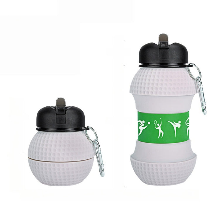 550ml Collapsible Football Water Bottle – Portable Silicone Sporty Foldable Drinkware - DHACTIVE 7