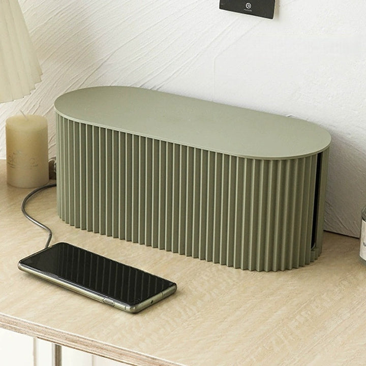 Elegant Cable Organiser Box – Minimalist Cable Storage in Soft Macaron Colours - DHACTIVE 3