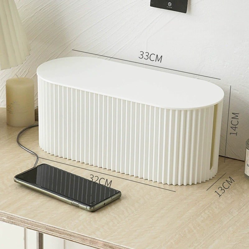 Elegant Cable Organiser Box – Minimalist Cable Storage in Soft Macaron Colours - DHACTIVE 6