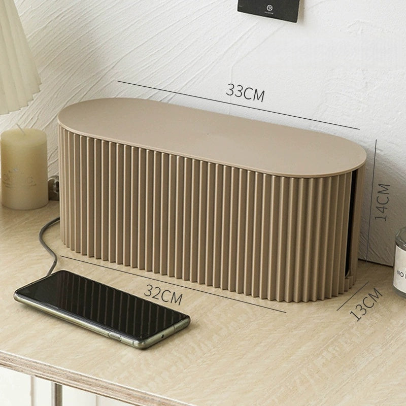 Elegant Cable Organiser Box – Minimalist Cable Storage in Soft Macaron Colours - DHACTIVE 7