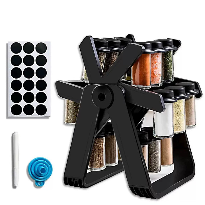 360° Ferris Wheel Spice Tower with 18 Shatterproof Jars - DHACTIVE 5