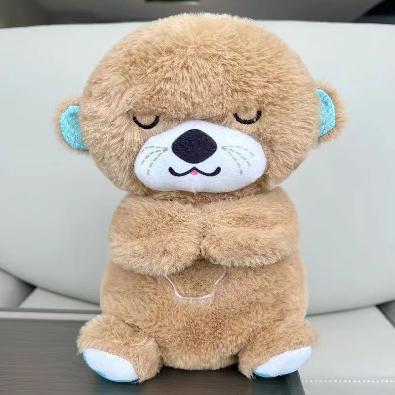Calming Otter Plush Toy – Rhythmic Breathing Sleep Companion - DHACTIVE 4