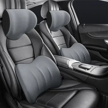 Ergonomic Car Neck &amp; Lumbar Support Cushion Set for Driving Comfort - DHACTIVE 18