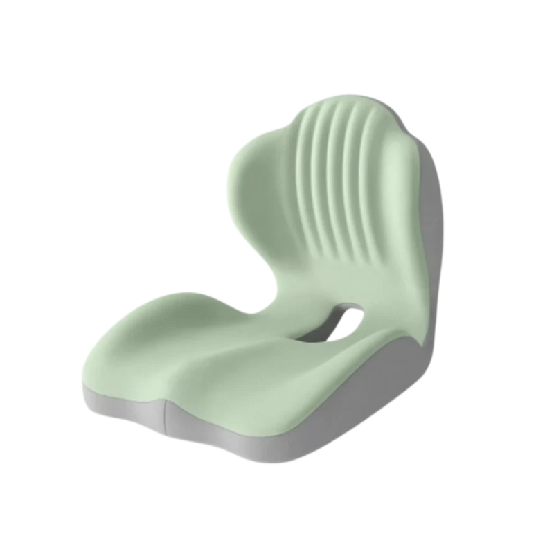 Classic Green-Gray L-shaped seat and lower-back cushion