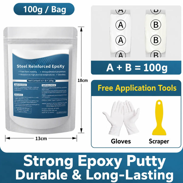 Epoxy Repair Putty – Steel-Strength Bond for Wood, Metal &amp; PVC